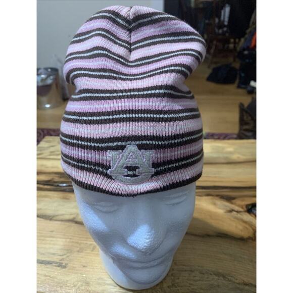 Auburn‎ University beanie Toboggan Brown Pink Drew Pearson Marketing. Nice - Picture 1 of 4